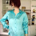 SPANDEX SATIN SHIRT